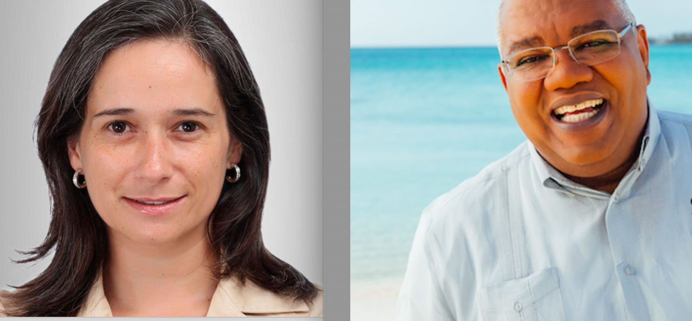 Image: Visit Portugal's Ines Almeida Garret and Sandals EVP Gary Sadler. (Ines and Gary)