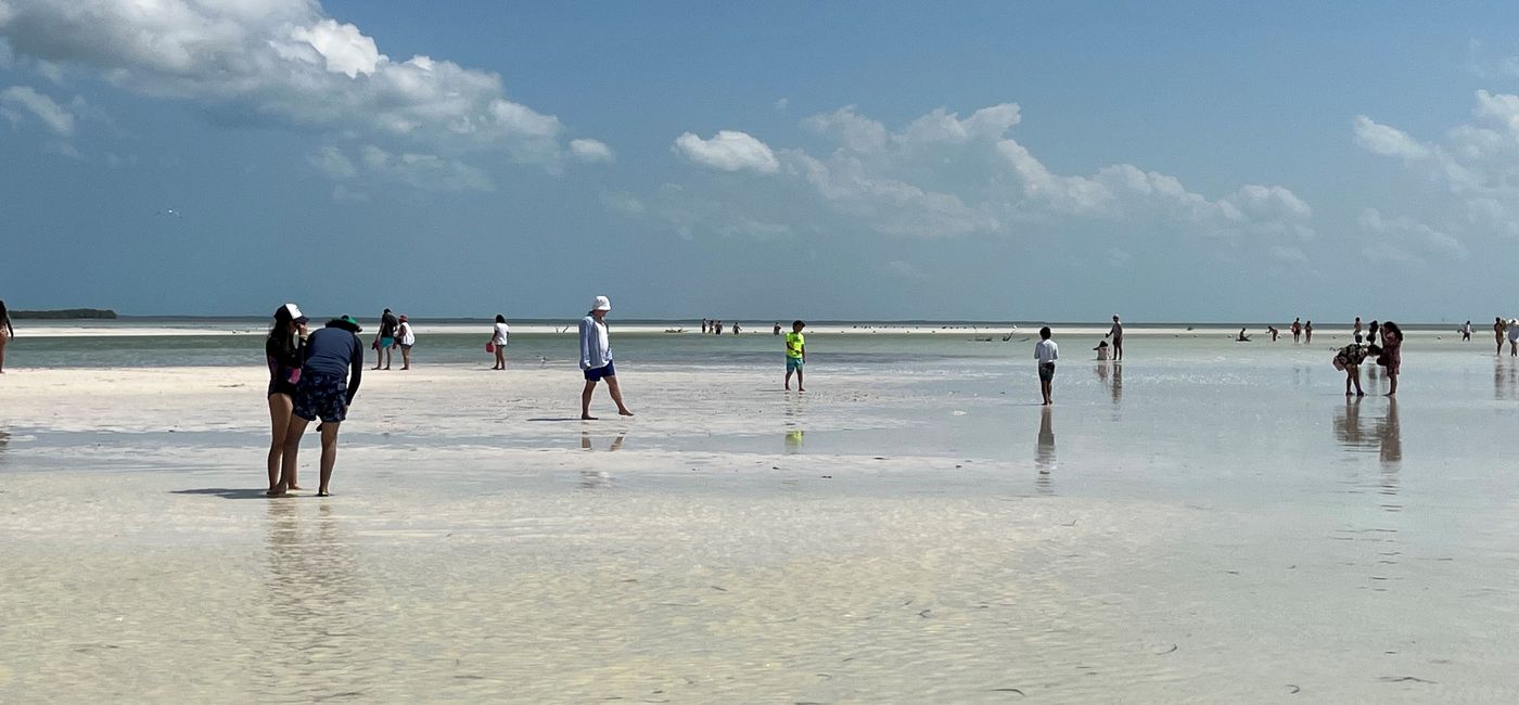 Image: The calm, shallow waters of Passion Island near Holbox in Mexico. (Photo by Theresa Norton)