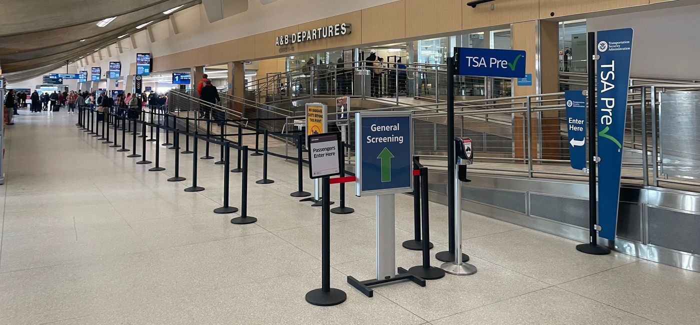 Image: TSA PreCheck entrance at Spokane International Airport. (photo by Patrick Clarke)