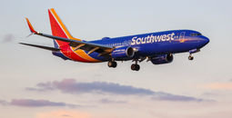 Southwest Boeing 737-800 airplane at Dallas Love Field