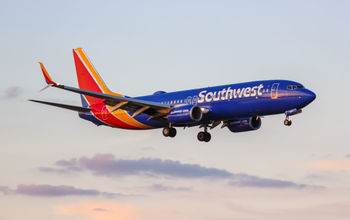 Southwest Boeing 737-800 airplane at Dallas Love Field