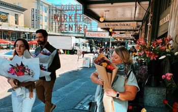 Flowers at Pike Place Market, Seattle, Washington