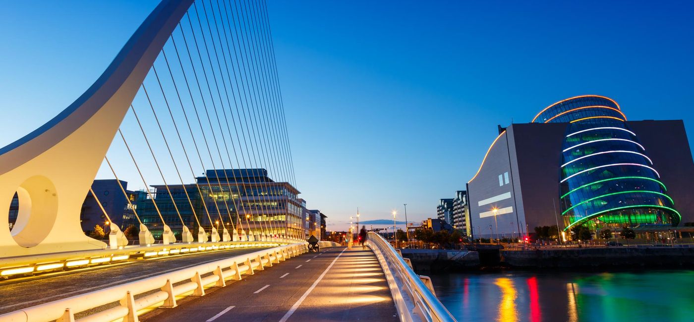 Image: PHOTO: Samuel Beckett Bridge in Dublin, Ireland. (photo via Boarding1Now/iStock/Getty Images Plus)