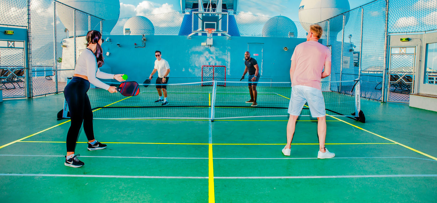 Image: Complimentary pickleball is now available on nine different Celebrity Cruises ships. (photo courtesy of Celebrity Cruises)