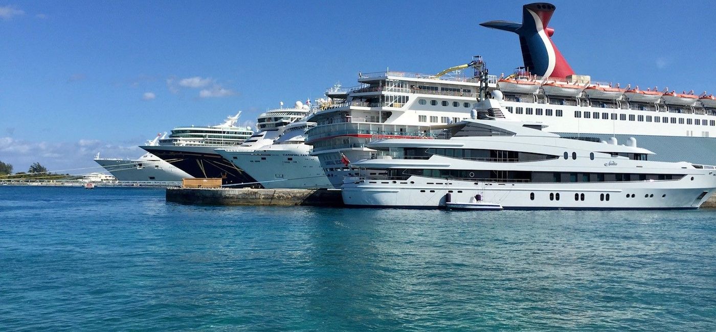 Image: PHOTO: A line of docked cruise ships. (photo by Codie Liermann)