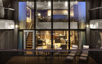 A Wintergarden Suite with veranda on Seabourn Pursuit.