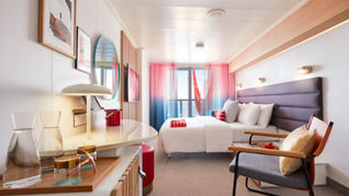 Stateroom, cabin, interior, Virgin Voyages, Valiant Lady.