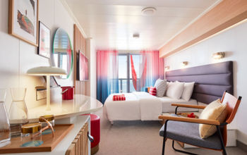 Stateroom, cabin, interior, Virgin Voyages, Valiant Lady.
