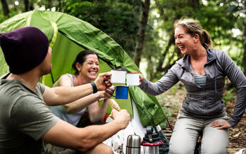 Diverse Camping Friends