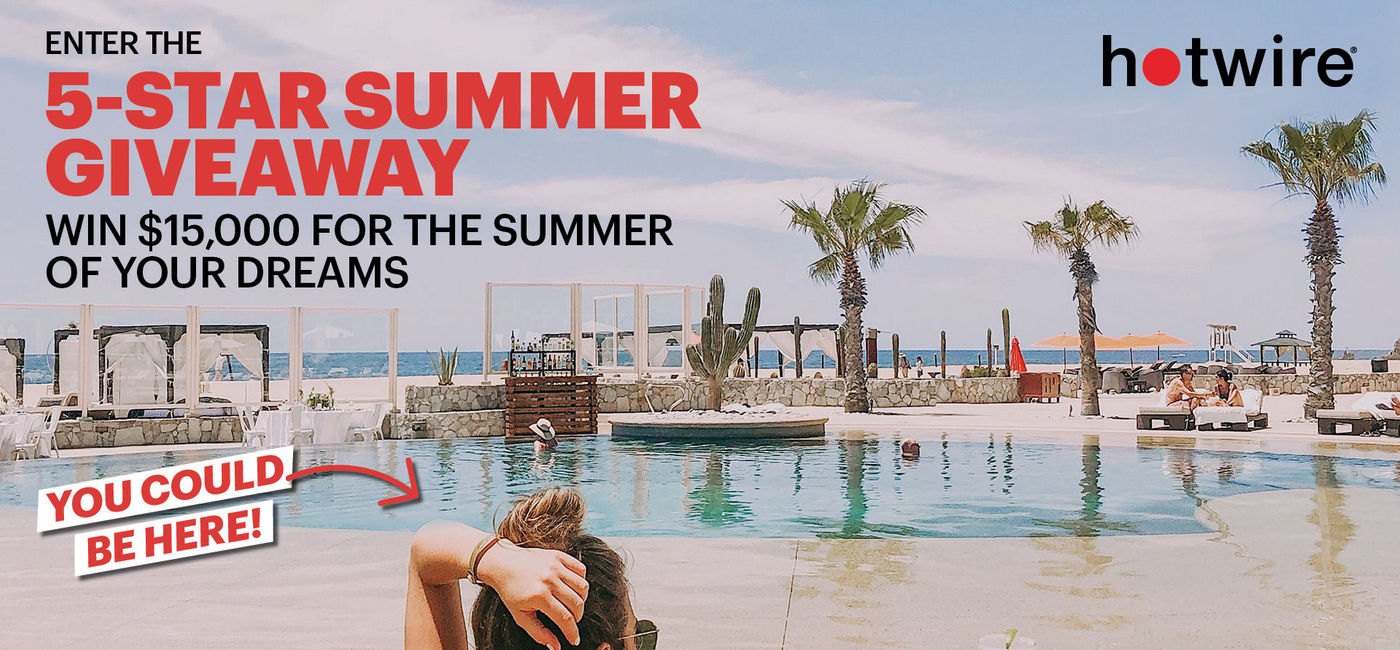 Image: Hotwire is treating one travel-ready American to a summer filled with five-star hotel stays worth up to $15,000. (photo courtesy of Hotwire)