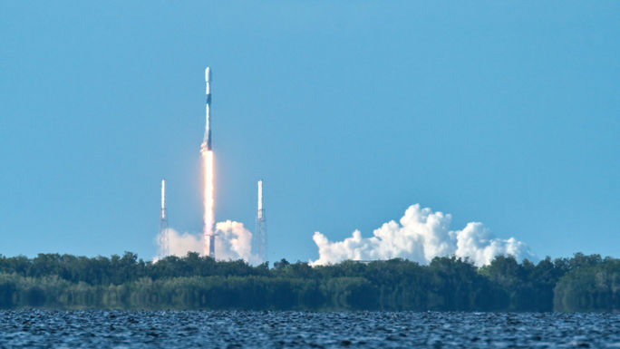 Rocket launch at Cape Canaveral, Florida