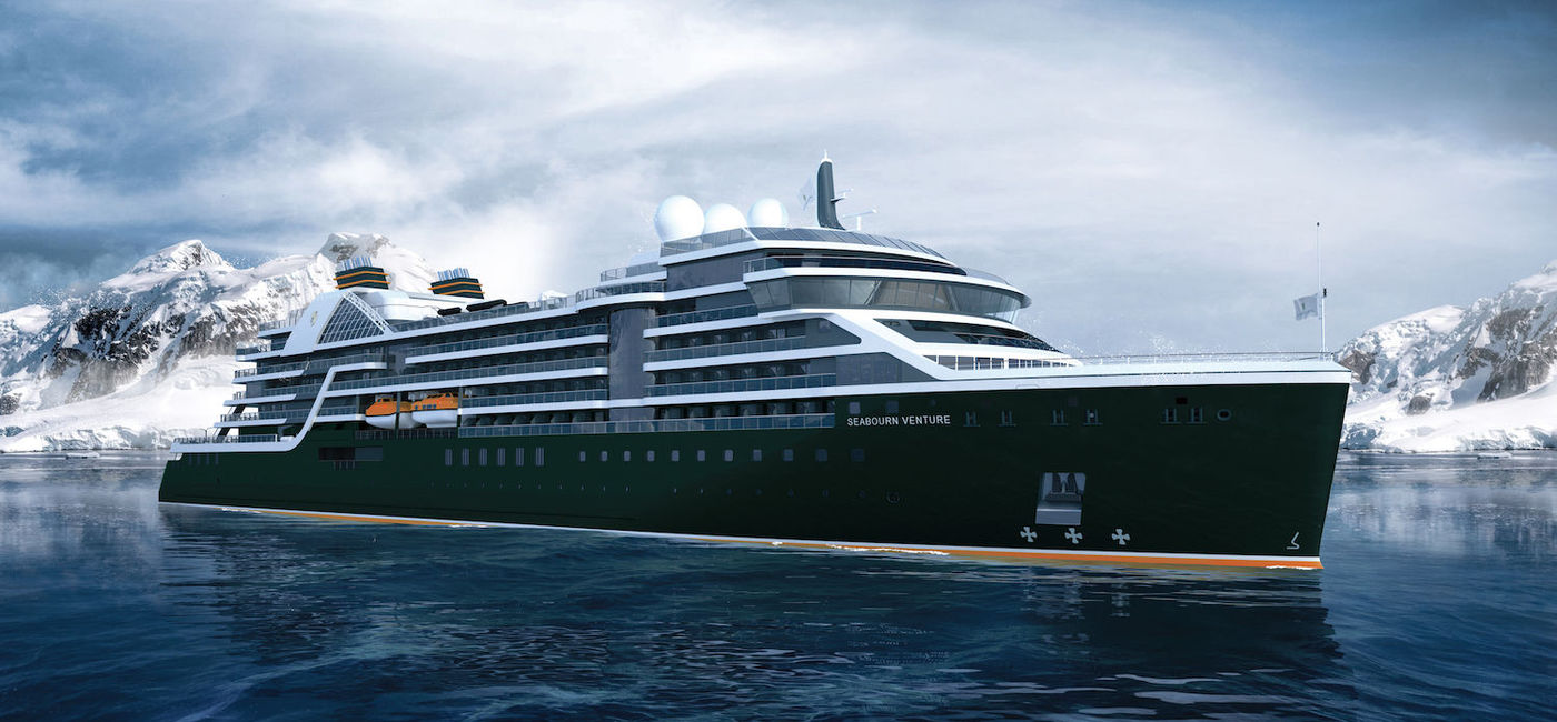 Image: PHOTO: A rendering of the Seabourn Venture, now delayed until December 2021. (photo via Seabourn)