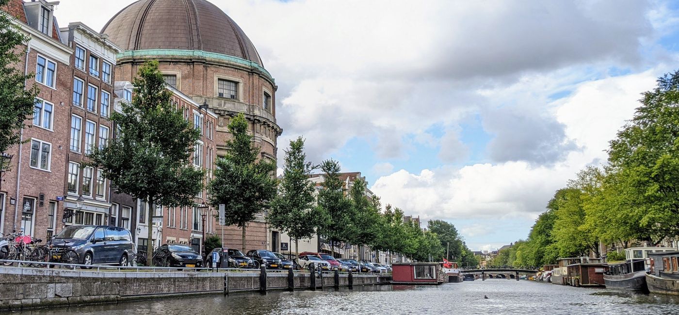 Image: Amawaterways is housing refugees on a riverboat in Amsterdam. (Photo via Lauren Bowman)