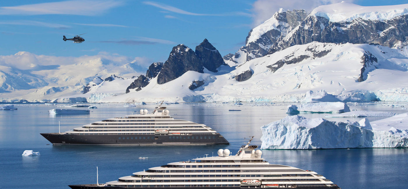 Image: A rendering of Scenic Eclipse I and Scenic Eclipse II in Antarctica. ((photo via Scenic Luxury Cruises & Tours))