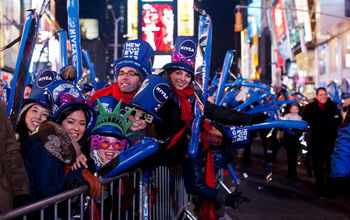 New Year's revelers in Times Square
