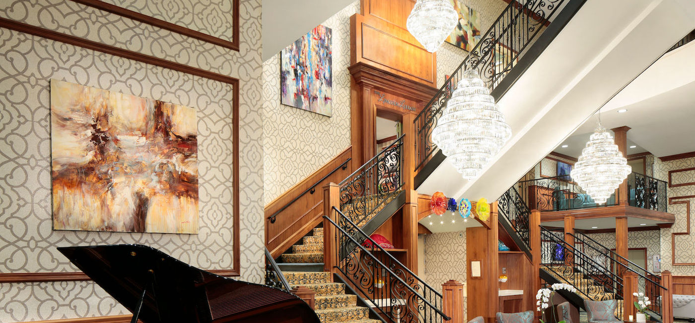 Image: The Grand Lobby aboard American Duchess. (photo by Michel Verdue via American Queen Steamboat Company)