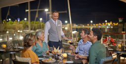 Outdoor dining at Candles restaurant onboard the Star Pride