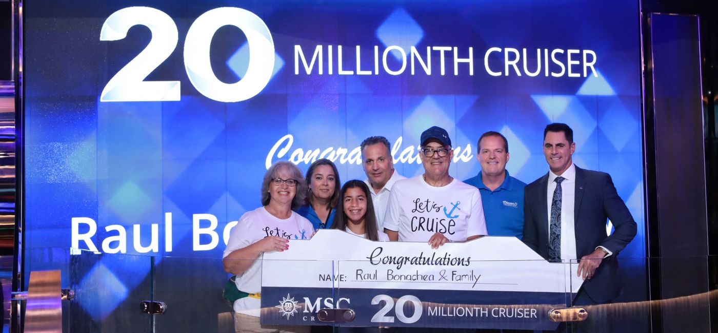 Image: MSC Cruises welcomed its 20 millionth guest in June of 2019. (MSC Cruises)