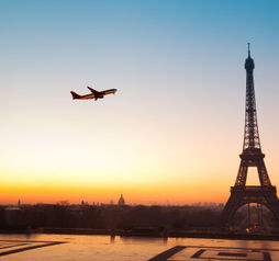 Travel to Paris. Eiffel tower at sunrise