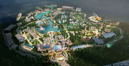 Aerial rendering of the American Heartland Theme Park and Resort