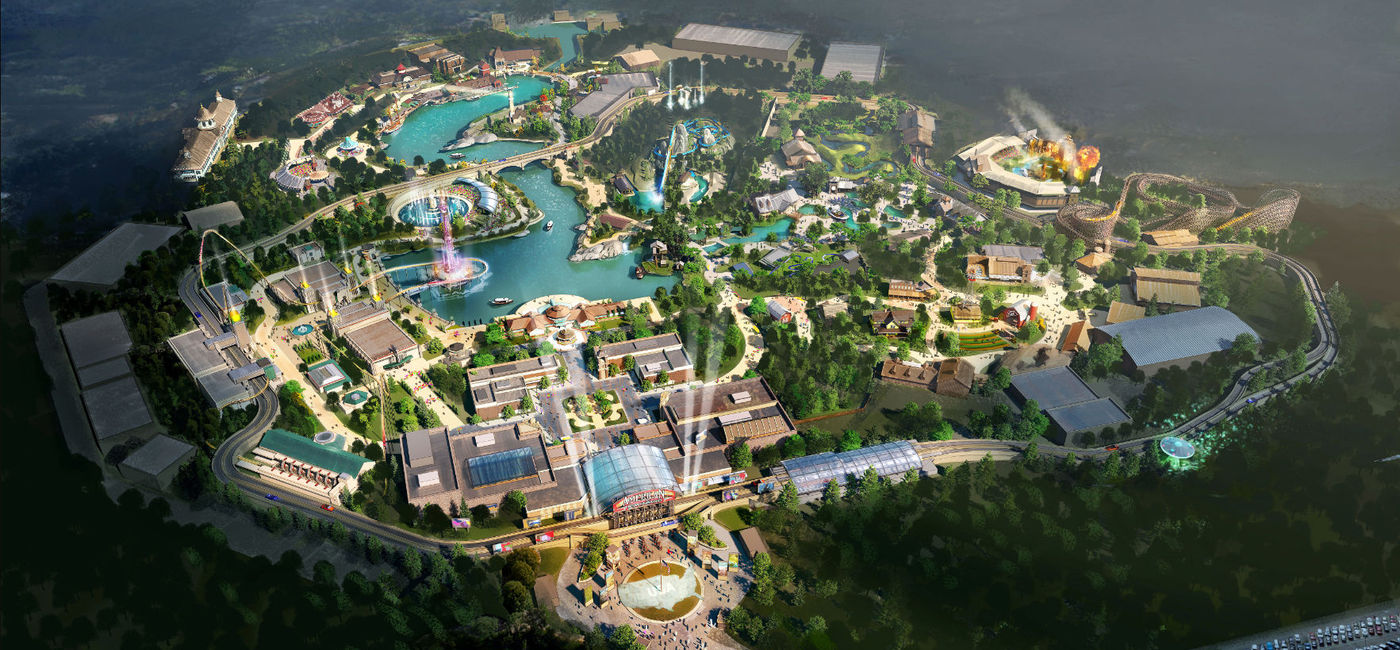 Image: Aerial rendering of the American Heartland Theme Park and Resort (Photo Credit: American Heartland Theme Park and Resort)