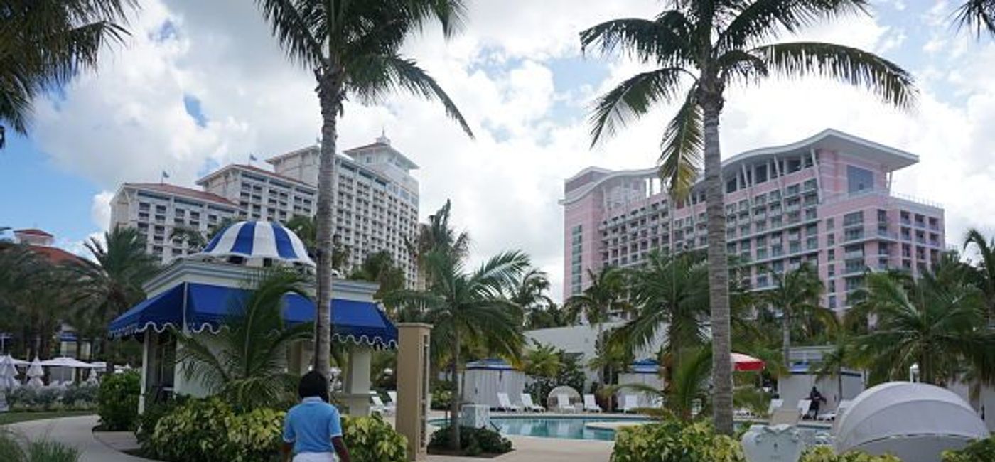 Image: PHOTO: View of the Grand Hyatt Baha Mar property from the pool area. (photo by Brian Major)