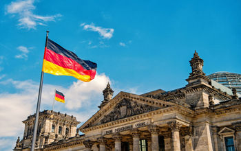Reichstag building in Berlin, seat of the German Parliament.