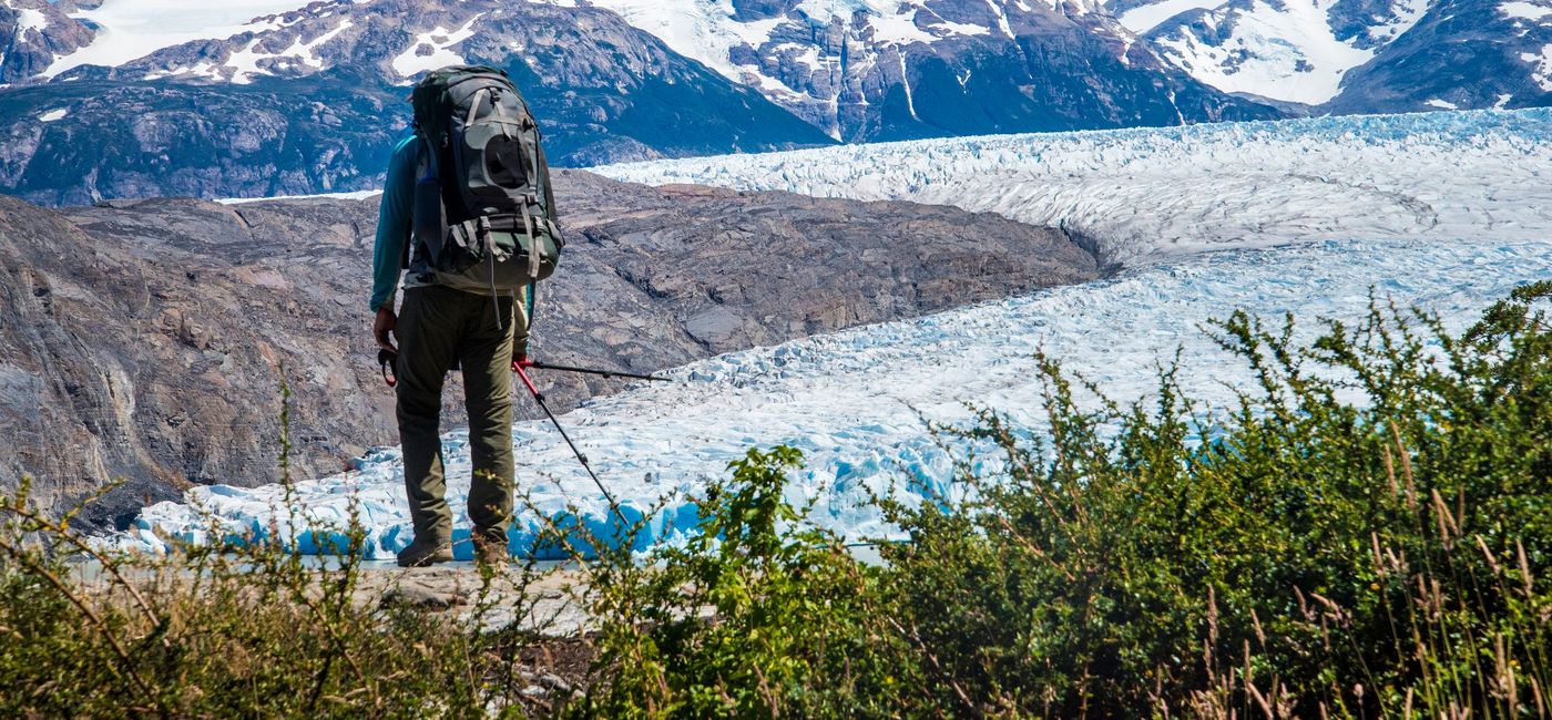 Image: A traveler exploring Torres del Paine National Park (photo via Chile)