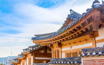 Bukchon hanok village in Seoul, South Korea