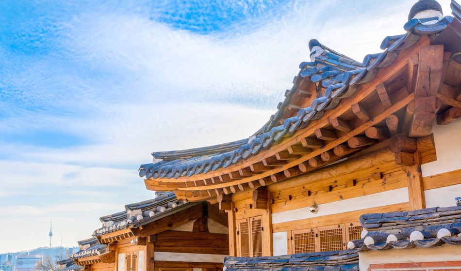 Bukchon hanok village in Seoul, South Korea