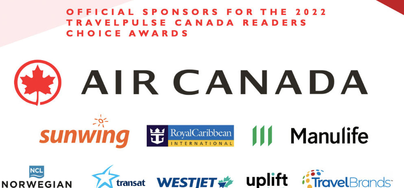 Image: The 2022 TravelPulse Canada Readers' Choice Awards sponsors. (TravelPulse Canada)
