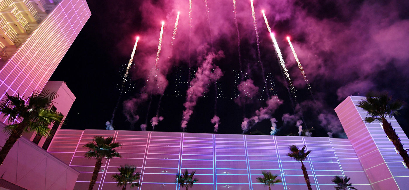 Image: PHOTO: The new SAHARA Las Vegas logo is unveiled using Intel Shooting Star Drones. (Photo courtesy of SAHARA Las Vegas)
