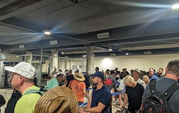 Airport security line