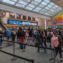 Orlando Airport, tsa, security line, crowd, travelers, travel