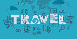 Travel web page banner concept