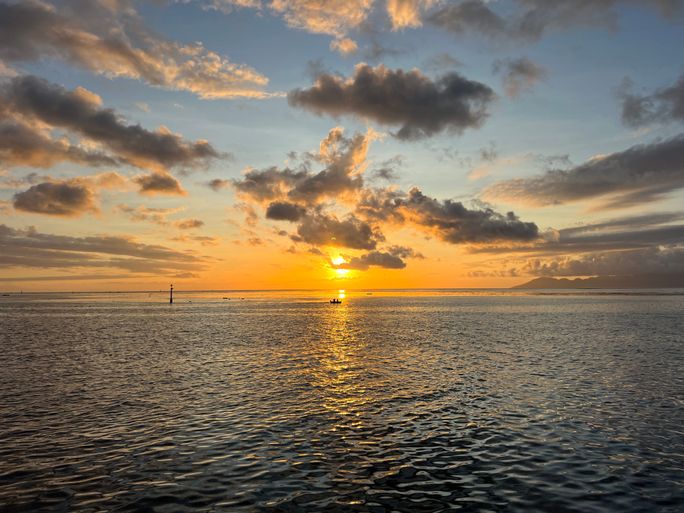 Sonnenuntergang auf Tahiti 