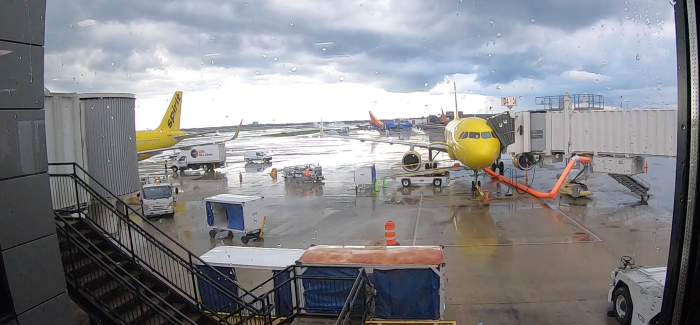 Image: Spirit Airlines plane outside Atlanta airport (photo by Eric Bowman)