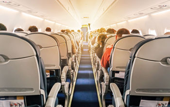 Packed plane during the holidays.