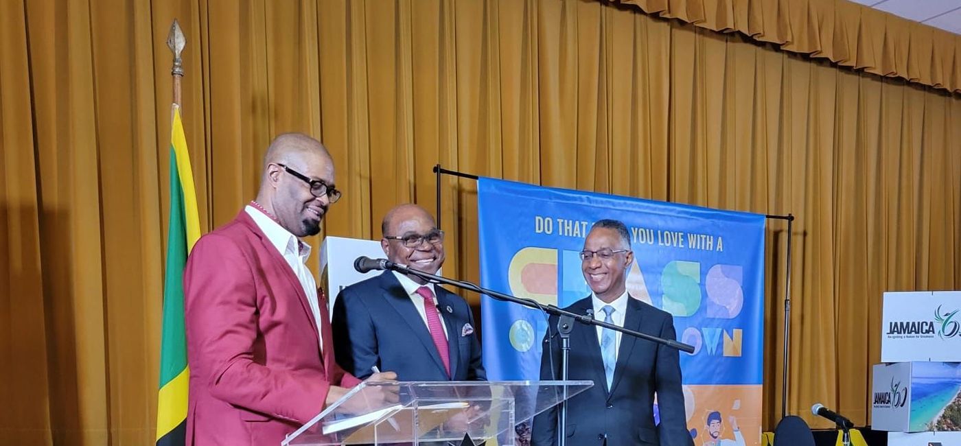 Image: A satellite centre of the Global Tourism Resilience and Crisis Management Centre has been established at George Brown College in Toronto. From left, Professor Lloyd Waller, GTRCMC Executive Director, Jamaica tourism minister Edmund Bartlett and George Brown College President Dr. Gervan Fearon. (Edmund Bartlett)