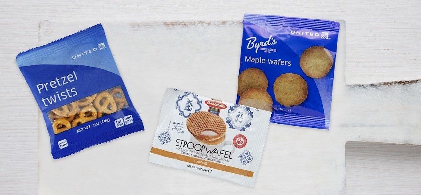 Image: PHOTO: United Airlines' new inflight snack lineup. (Photo courtesy of United Airlines)
