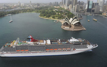 Carnival Spirit in Sydney Harbor. (Courtesy of Carnival Cruise Lines)