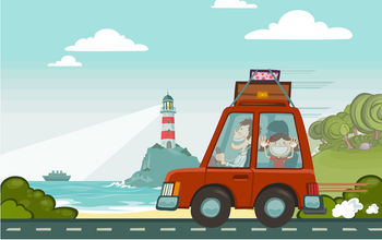 Family road trip 450159879