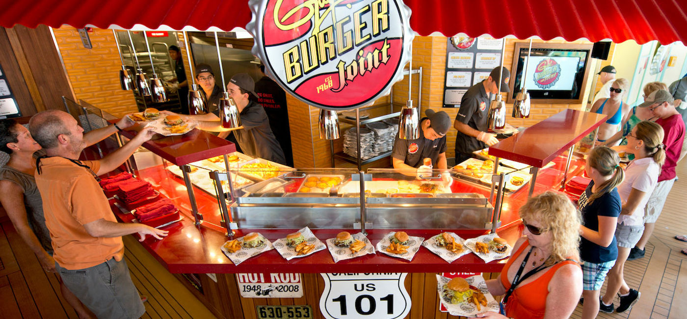 Image: Guy Fieri's Burger Joint aboard Carnival Breeze. (photo via Carnival Cruise Line) (Carnival Cruise LIne)