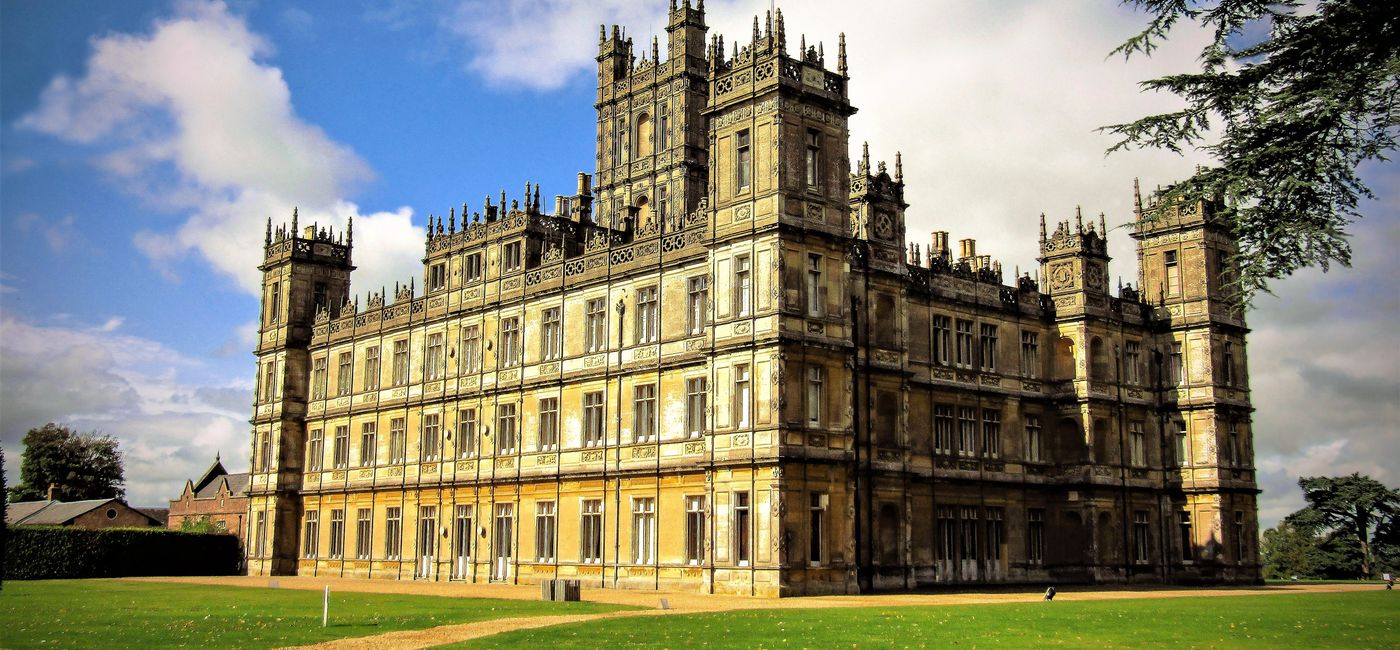 Image: Highlclere Castle, the fictional home on the hit show and movies "Downton Abbey (Photo by European Waterways)