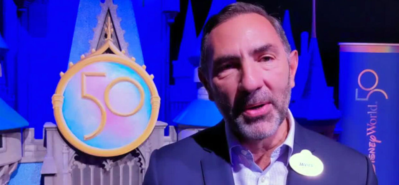 Image: Javier Moreno, Senior Vice President of Sales, Services & Events for Disney Destinations, shares a message to travel advisors. (photo by Eric Bowman)