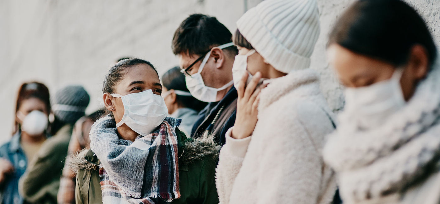 Image: PHOTO: A group wearing face masks amid the COVID-19 pandemic. (photo via PeopleImages/E+)