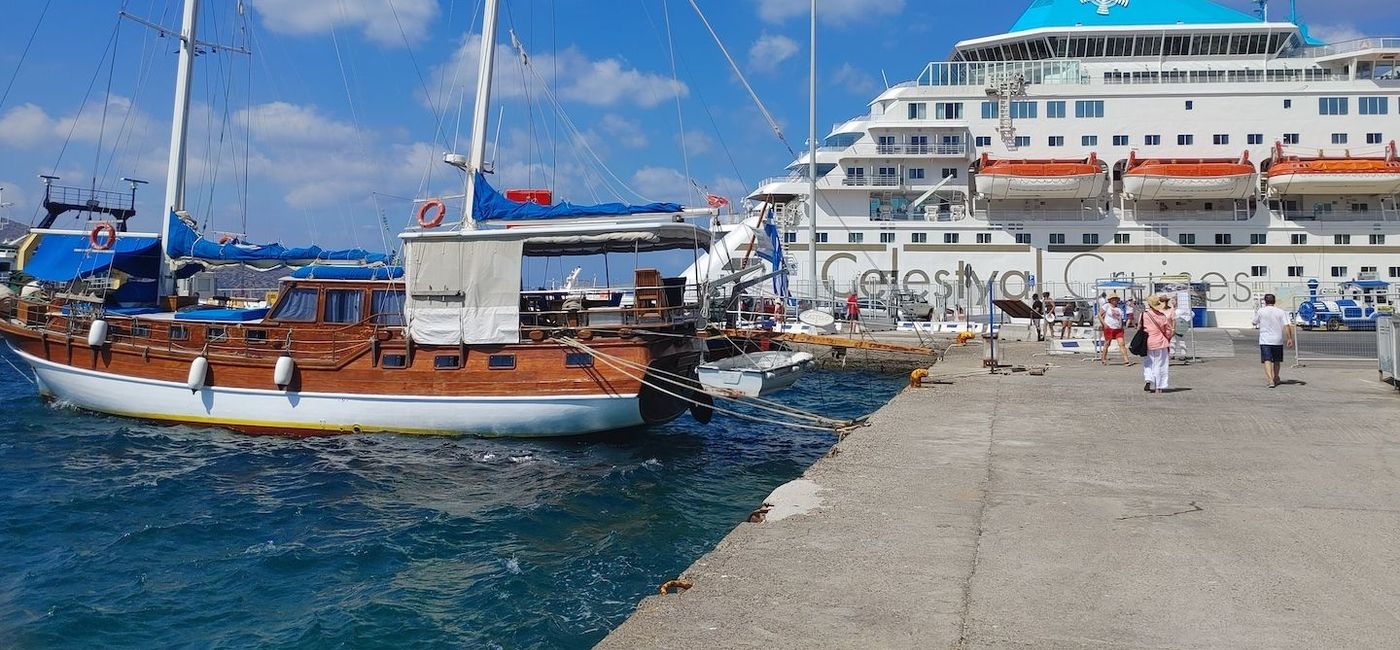 Image: Celestyal Crystal in Agios Nikolaos, Crete. (photo via Claudette Covey)