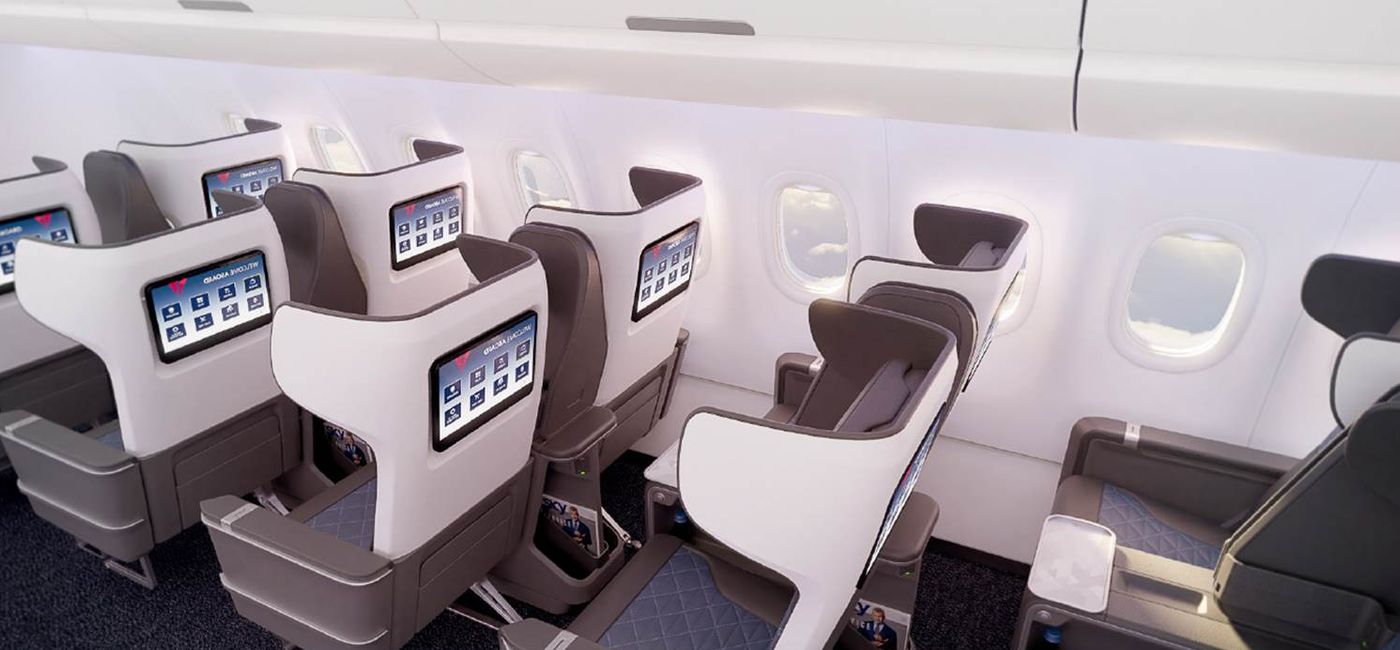 Image: Delta's domestic First-Class seats. (photo via Delta Air Lines Media)