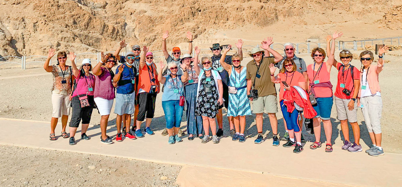 Image: A recent ETS Tours group on a Holy Lands tour. (photo via ETS Tours) ((photo via ETS Tours))