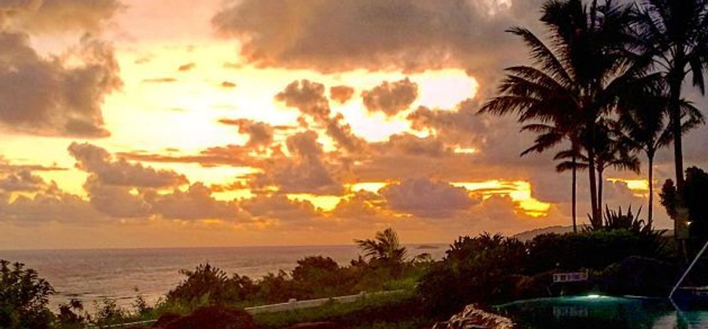 Image: PHOTO: Sunrise at the Westin Princeville Ocean Resort Villas in Kauai, Hawaii. (photo by Scott Laird)
